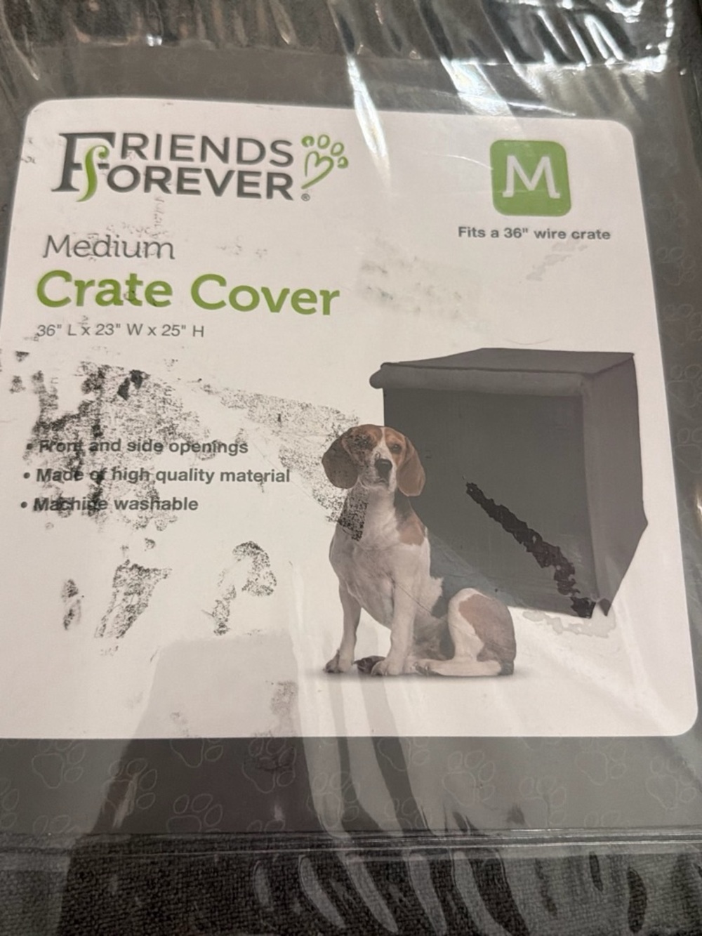 Medium Dog Crate Cover — Gray